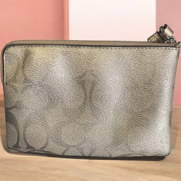 Coach Silver and Gold Wristlet - Picture 2 of 2